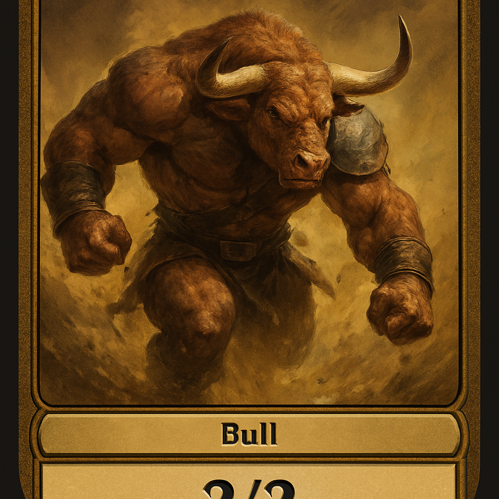 Bull trading card