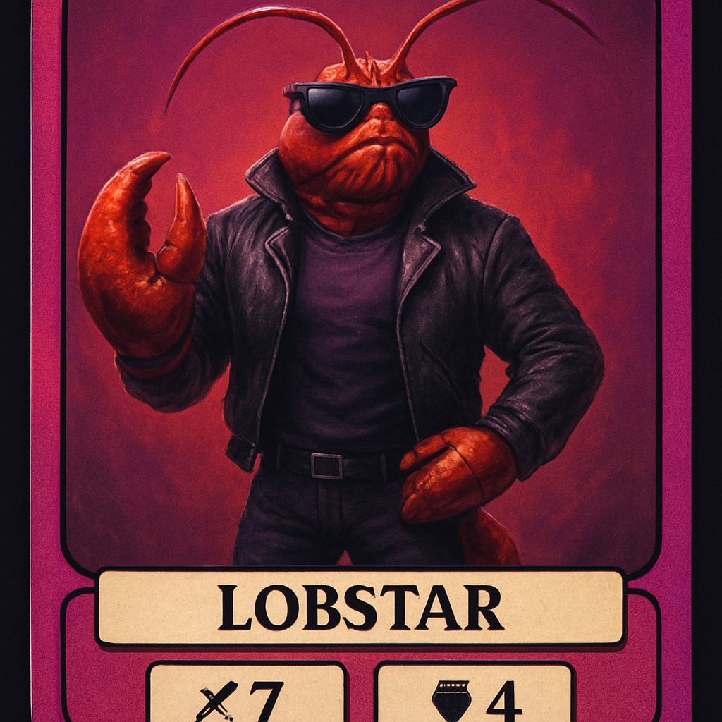 Lobstar trading card
