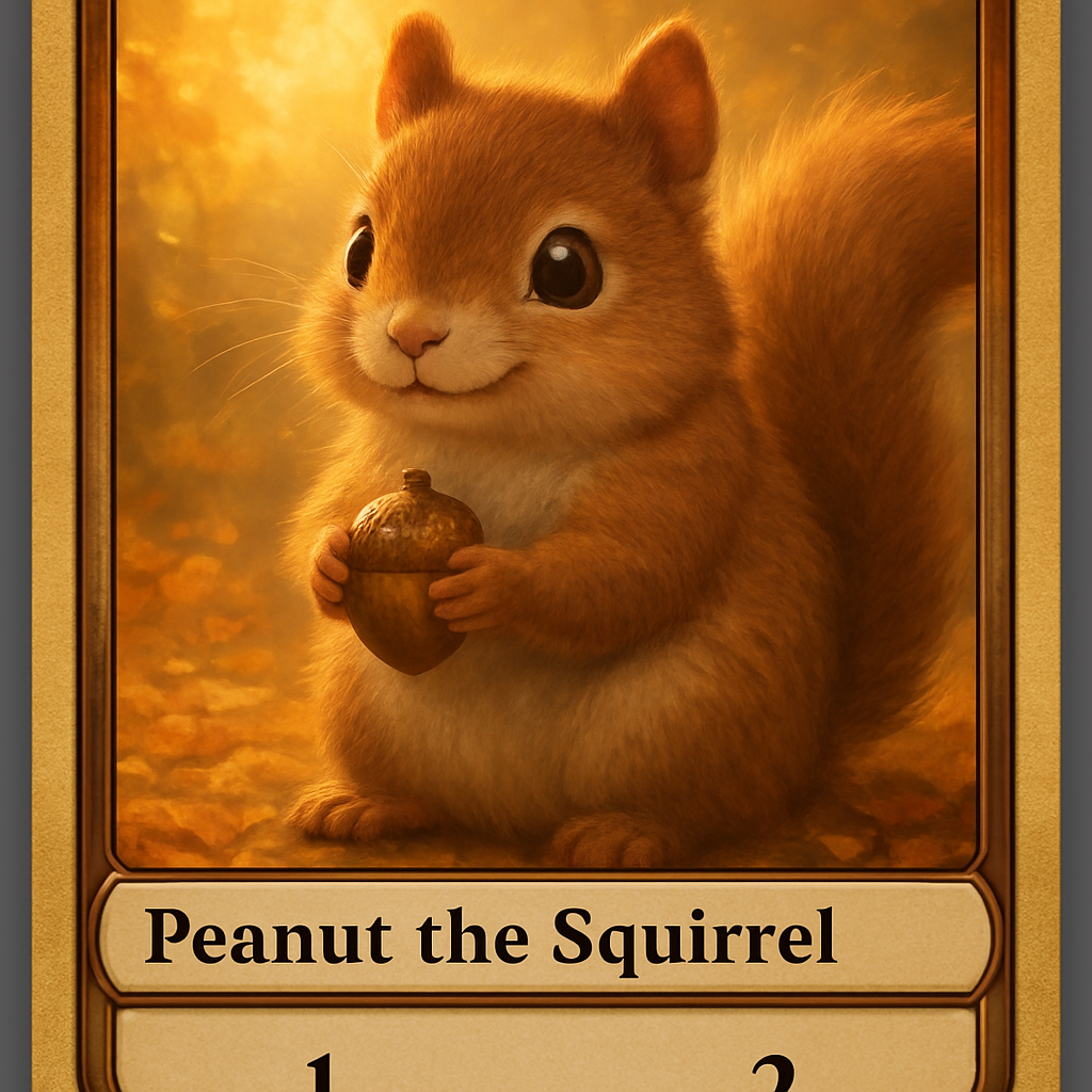 Peanut the Squirrel trading card