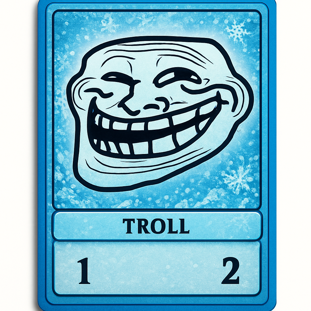 Troll trading card